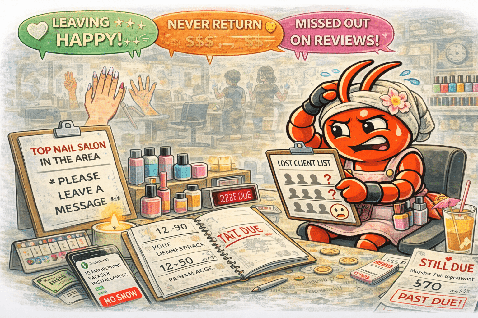 AI agents for Brisbane nail salons - Clients Love Their Set But Forget to Rebook