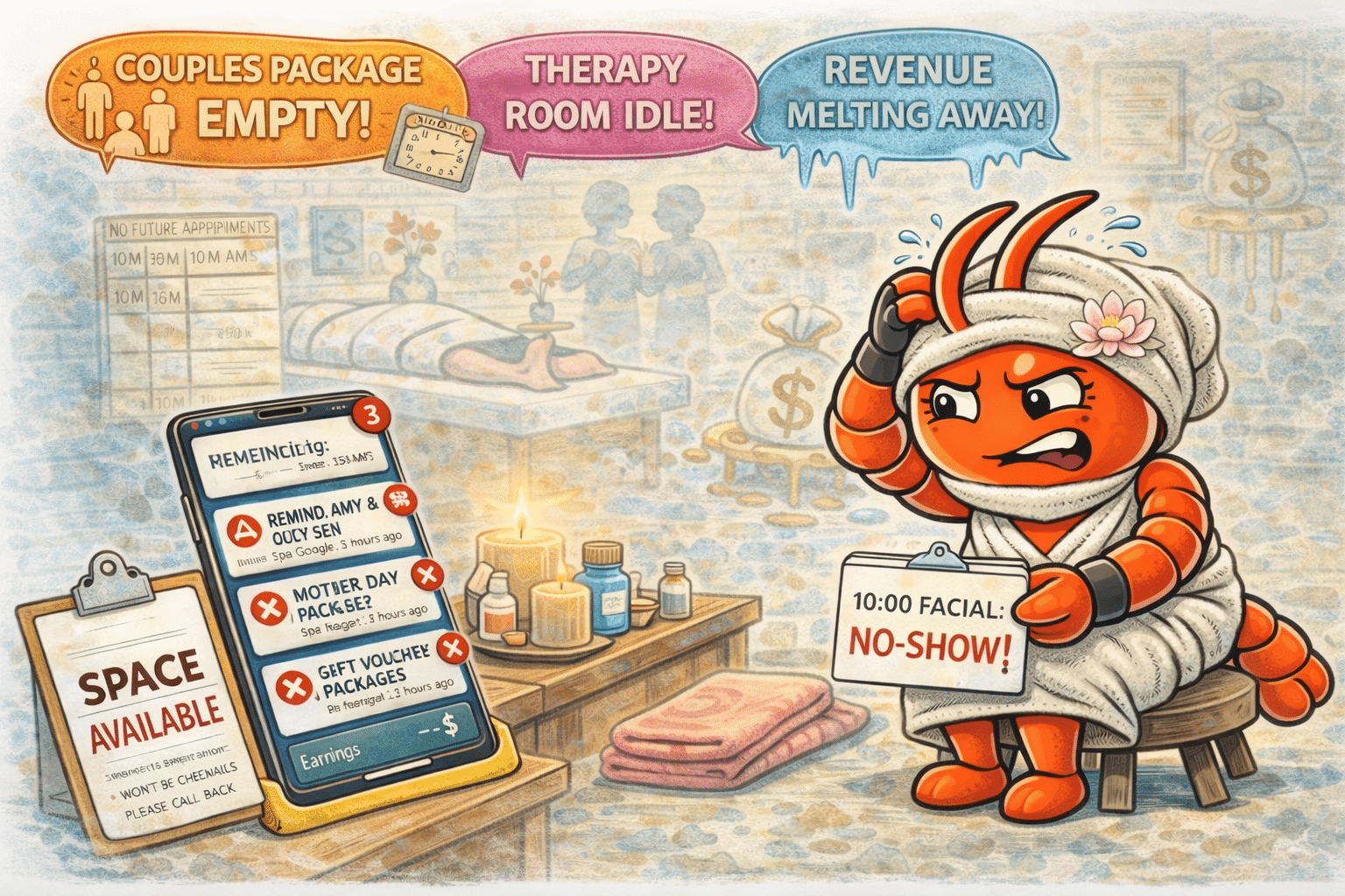 AI agents for Brisbane day spas - No-Shows Cost You Therapist Time and Revenue
